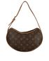 Croissant Shoulder Bag, £995, Handbags, Brown, Coated Canvas/Leather, Front view